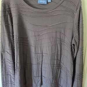 Simply Vera Vera Wang Charcoal Long Sleeve‎ Top